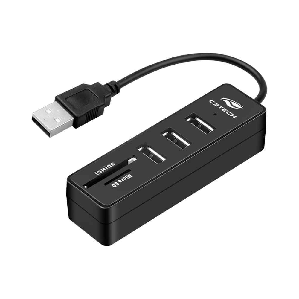 HUB USB C3TECH 2.0 5 PORTAS HUL200BK