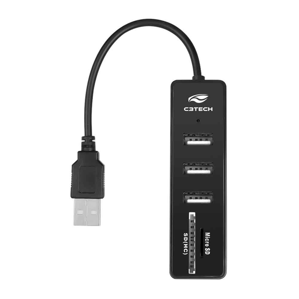 HUB USB C3TECH 2.0 5 PORTAS HUL200BK - Imagem 2