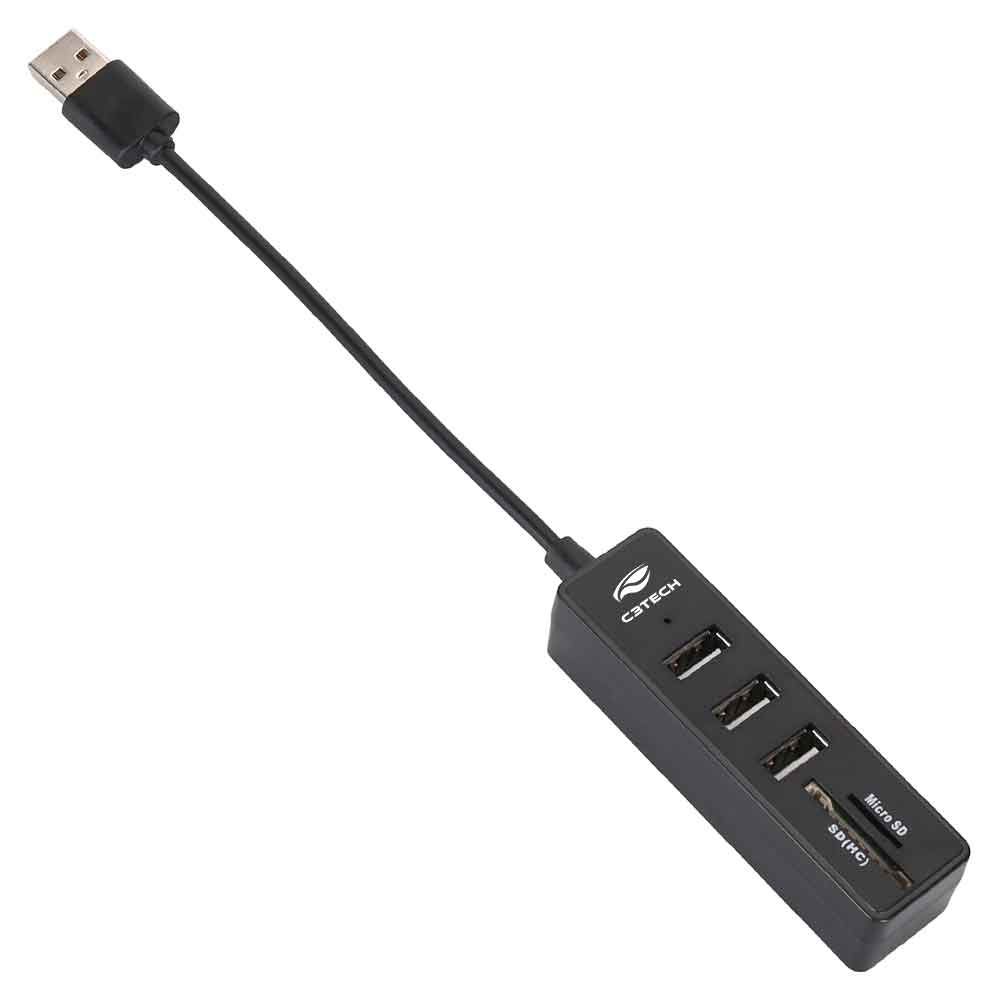 HUB USB C3TECH 2.0 5 PORTAS HUL200BK - Imagem 3