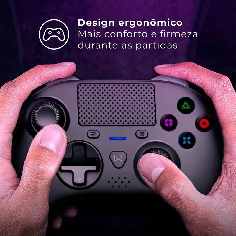CONTROLE MINE PRO BLUETHOOTH WARRIOR PRETO PS4/PC - Imagem 2