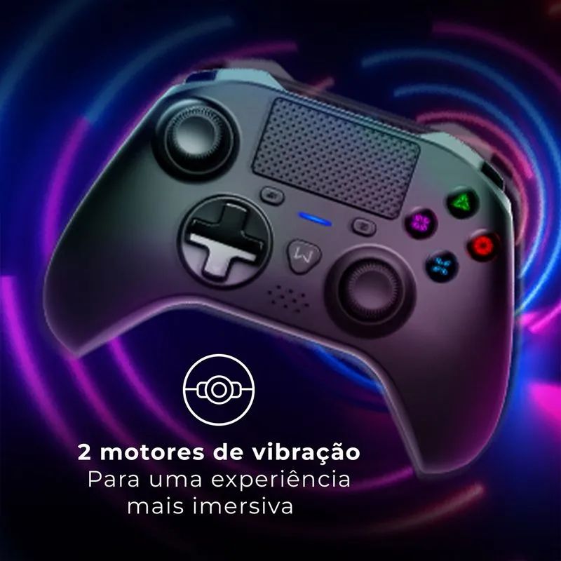 CONTROLE MINE PRO BLUETHOOTH WARRIOR PRETO PS4/PC - Imagem 3